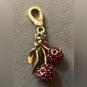Juicy Couture Gold and Red Cherry Charm Bracelet